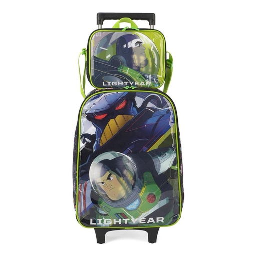 Kit Mochila Rodinhas Lancheira Infantil Escolar Toy Story Buzz Lightyear Luxcel