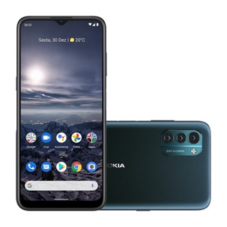 Smartphone Nokia G21 4G 128GB Tela HD+ 6.5 Pol. Dual Chip 4GB RAM Pronto para Android 12 Câm Tripla 50MP+Selfie 8MP - NK083