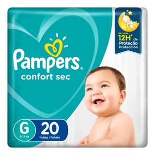 Fralda Pampers Confort Sec Pacotão Tamanho G 20 Tiras