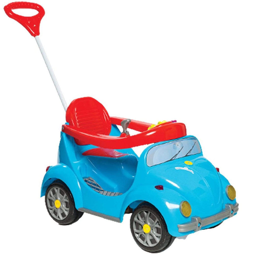 Carrinho Passeio Pedal Calesita 1300 Fouks Fusca 2 em 1 Azul em Oferta na Shopee
