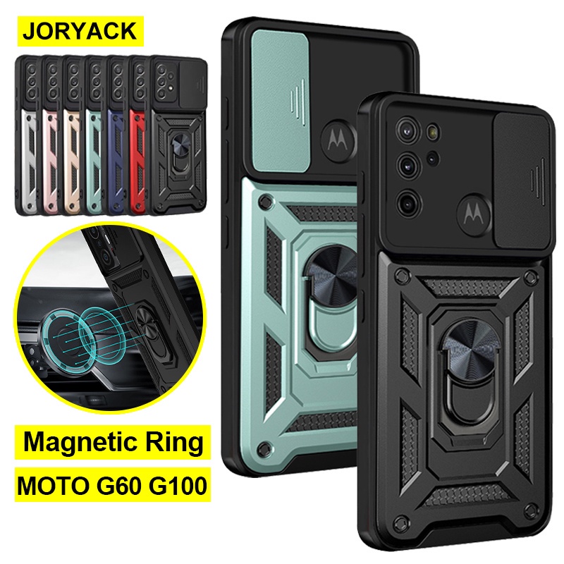 Capa Anti-Gotas Motorola MOTO G60 G60S G100 G200 5G G62 5G De Celular Com Suporte De Anel Para Câmera Deslizante Traseira Impacto