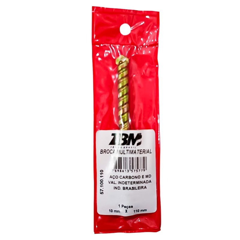 Broca Multi Material 10mm 100mm Aço Carbono Para Metal Madeira Plástico Tijolo Concreto Profissional - Home & Living