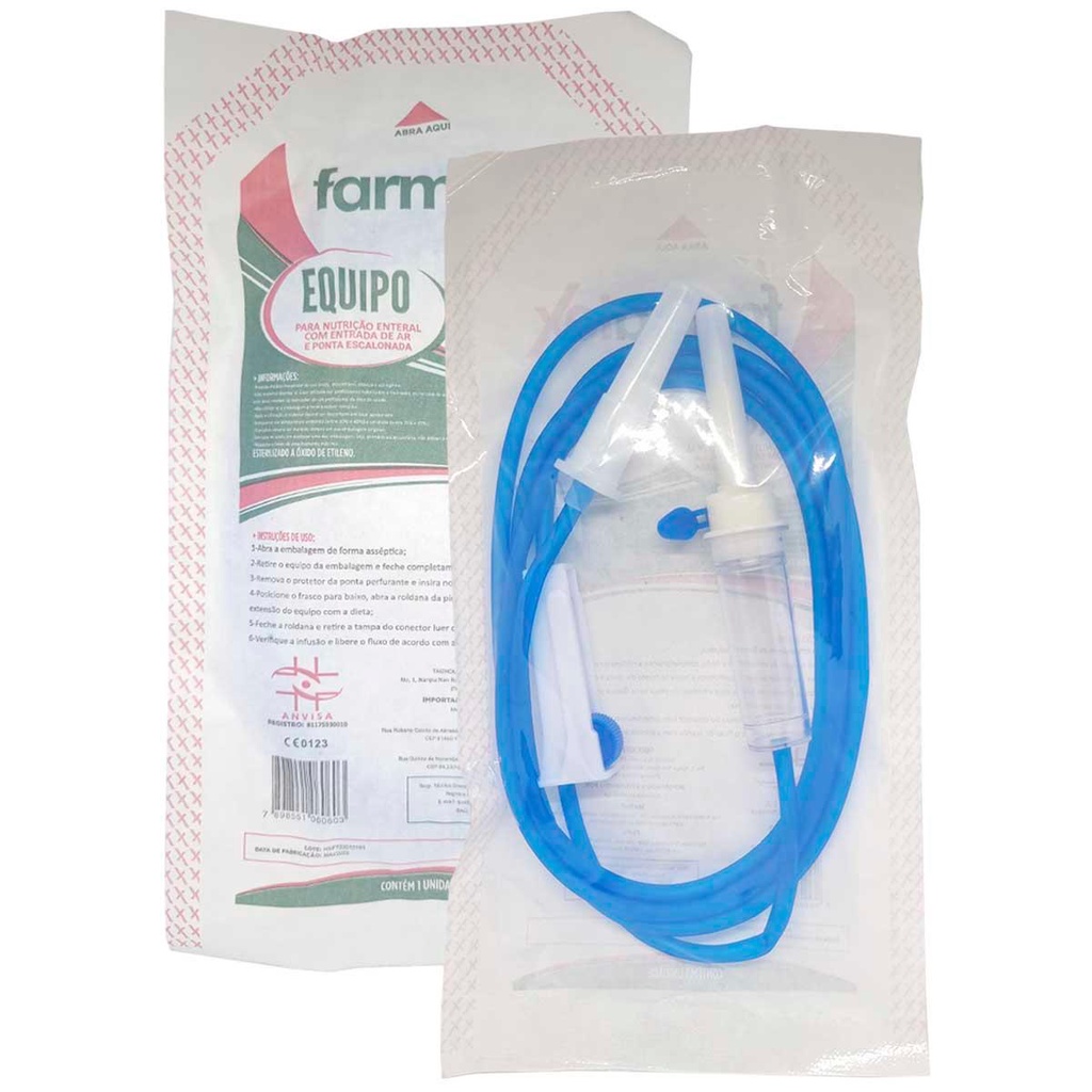 Equipo para Nutrição Enteral Escalonado com Filtro de Ar Farmatex