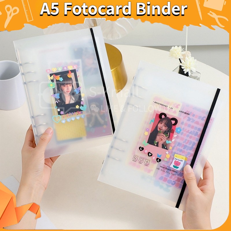 A5 Fotocard Binder Diy Photocard Coletar Livro Idol Polaroid Álbum De Recortes Kpop Fotográfico Caderno De Cartão