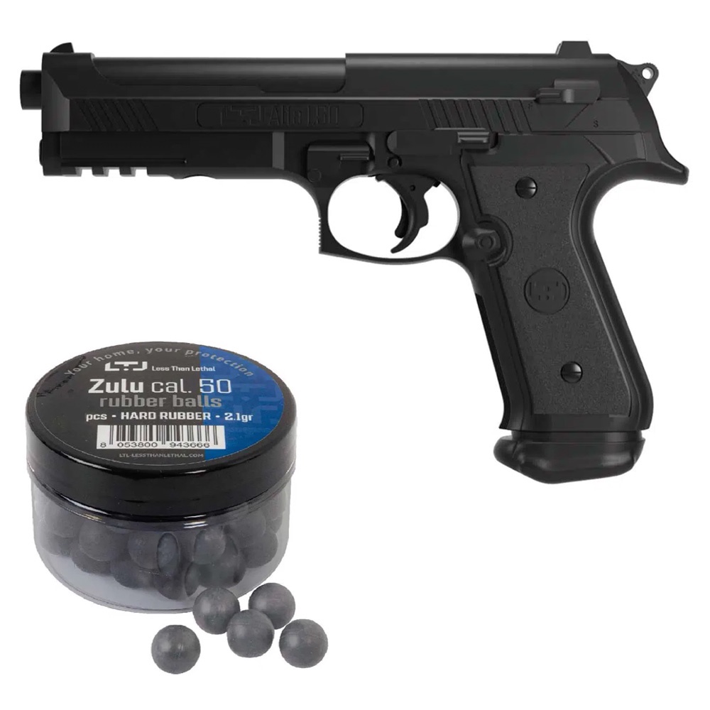Pistola Defesa Pessoal Ltl Alfa .50 Co2 + Esferas Borracha
