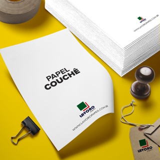 Papel Couchê Brilho 115g A3 125 Folhas em Oferta na Shopee
