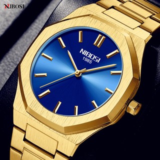NIBOSI Top Marca Relógio Masculino Luxuoso Esporte Quartzo Homens De Pulso A Prova D