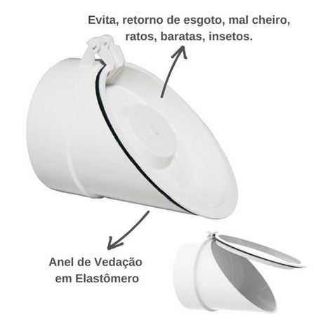 Válvula de Retenção p/ Esgoto de 150 mm (6 Polegadas) - Valeplast