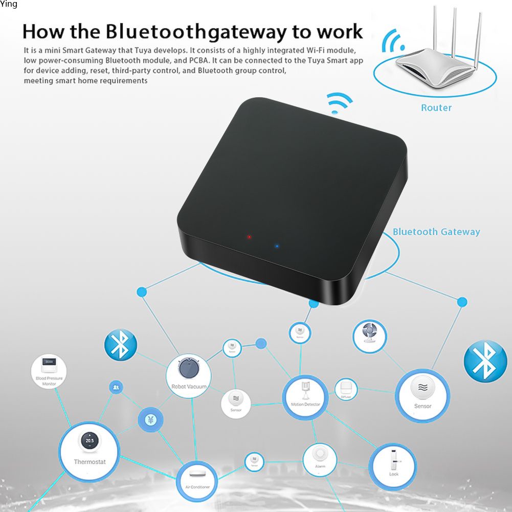 tuya smart Wireless Gateway Bluetooth Mesh Compatível Com Sistema De/life APP Controle Remoto