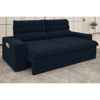 Sofá Omega 2,00m Assento Retrátil e Reclinável Velosuede Petróleo - NETSOFAS em Oferta na Shopee