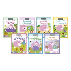 Kit Livros Infantis Cartilha Coleção Escolar Ovelha Rosa