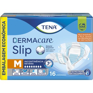 Fralda Geriátrica Tena Dermacare Slip Ultra M com 16 unidades em Oferta na Shopee