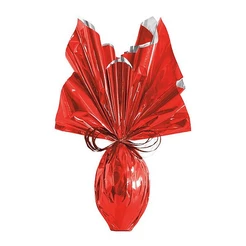 Folha para Ovos de Páscoa Metalizado Vermelho 69x89cm - 05 unidades - Cromus Páscoa - Rizzo