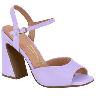 Sandalia Vizzano Salto Alto Grosso Geometrico Feminino Macio Original