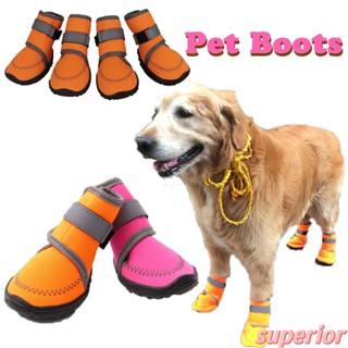 SUPERIOR Sapatos Para Cães Suprimentos Animais De Estimação Golden Retriever Keep Warm Fourway stretch Beef Tendon Bottom Snow Boots