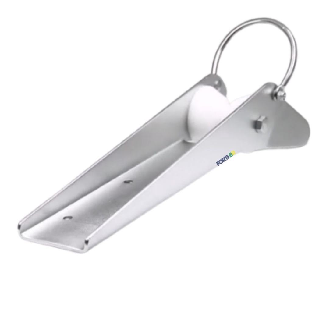 Suporte Inox 495MM Lançador de Âncora com Rolete Branco
