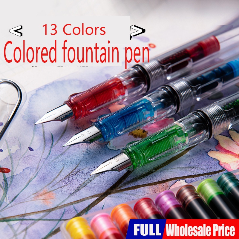 Caneta Fonte Transparente Série 0.5mm Disponível Tinta Troca Sac Correta De Postura Estudantil Dura Caligrafia Ferramenta De Escrita