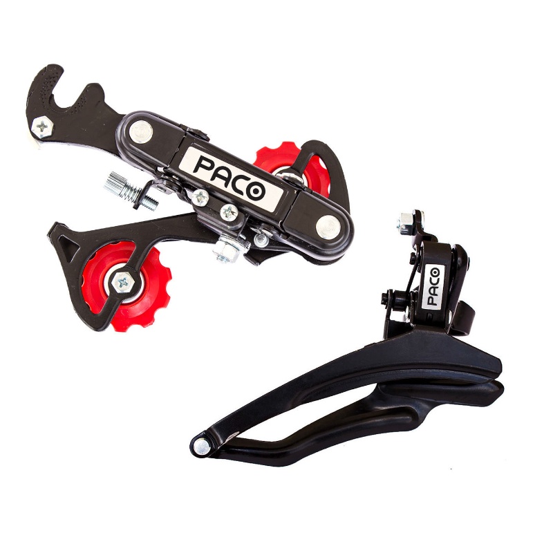 Kit Câmbio Traseiro 6v e Dianteiro 3v Bicicleta c/ gancheira 18v