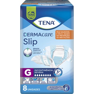 Fralda Geriátrica Tena Dermacare Slip Ultra G com 8 unidades em Oferta na Shopee