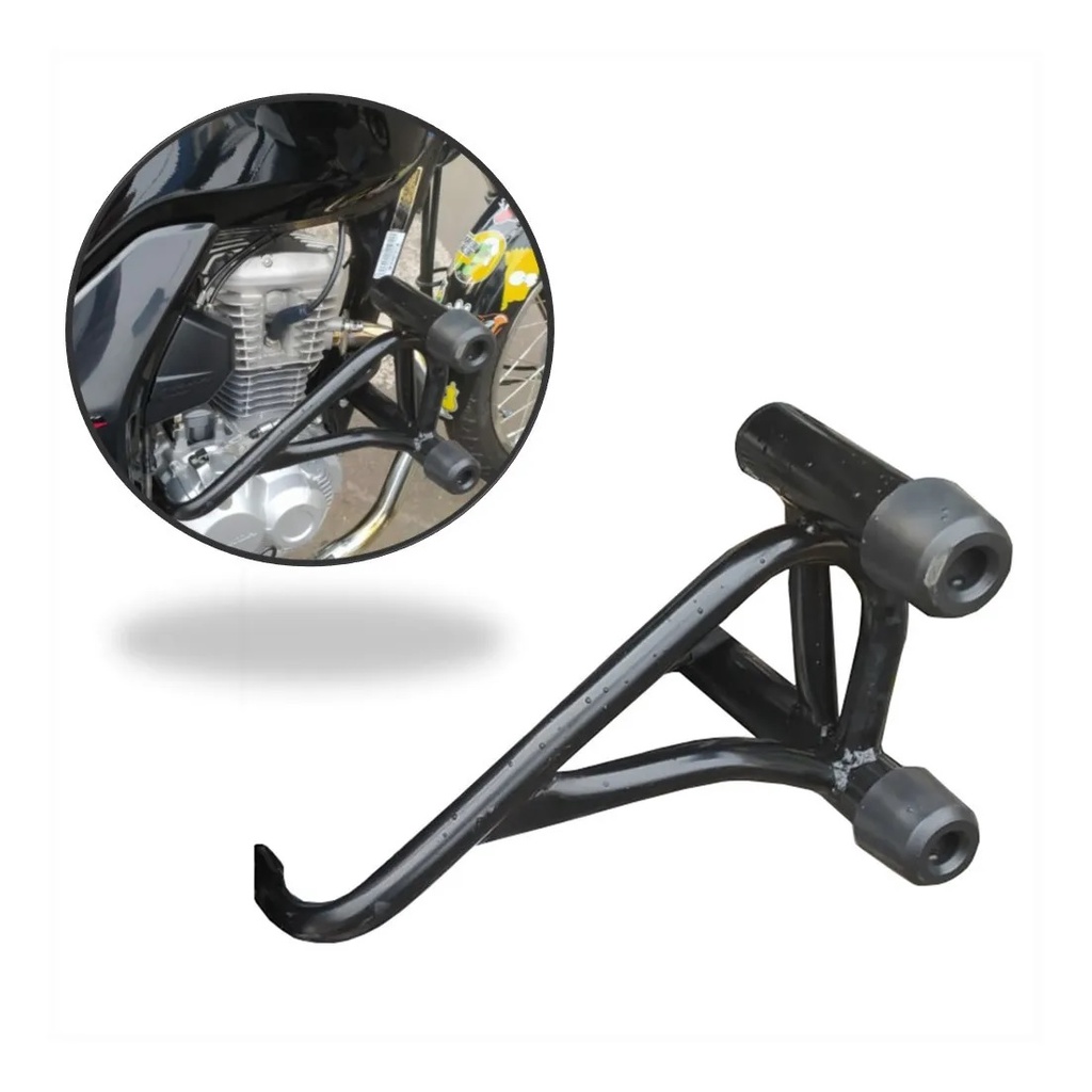 Protetor Motor Titan 160 / FAN 160 Esportivo Preto Aurorense