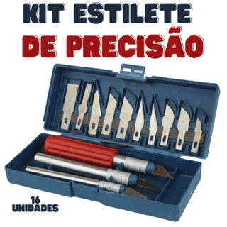 Kit Estilete Precisão Patchwork, Scrapbook Artesanato 16 Pçs