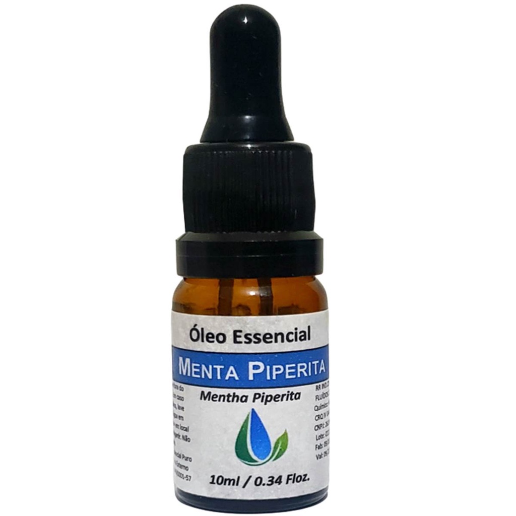 Óleo Essencial de Menta Piperita 100% Puro 10ml Conta Gotas