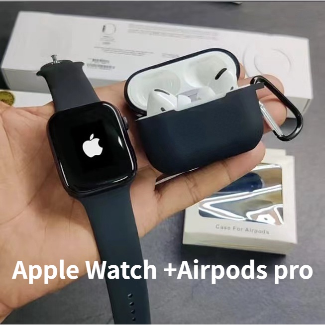Apple Watch ブラック + AirPods セット Apple watch Série 7 Smartwatch Relógio Inteligente + Combinação De
