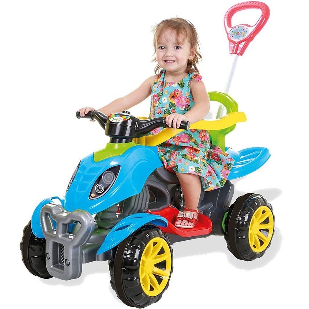 Carrinho de Passeio e Pedal Bebe Maral Quadriciclo Colorido em Oferta na Shopee