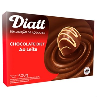 Barra Chocolate Diet ao Leite 500g - Diatt