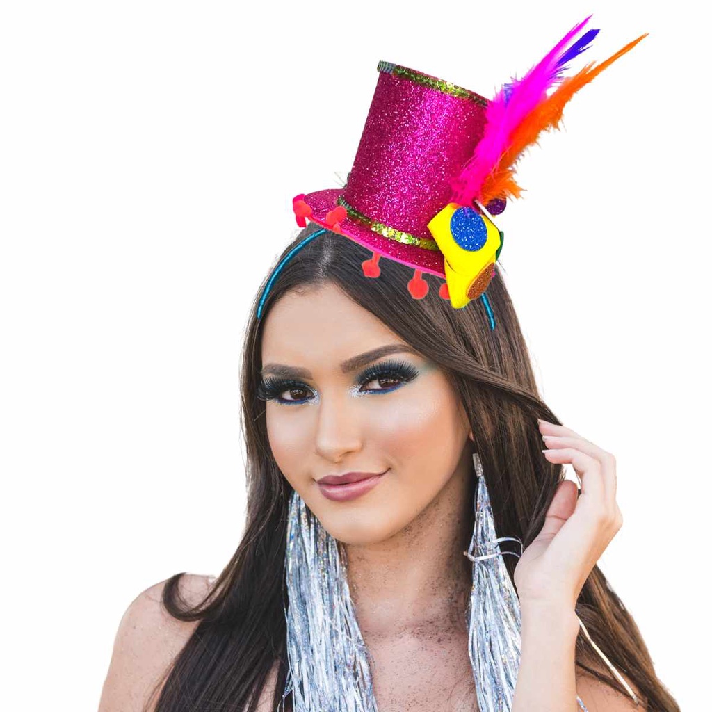Tiara Palhacinha Cartola Tiara Carnaval Fantasia Palhacinha em Oferta na Shopee