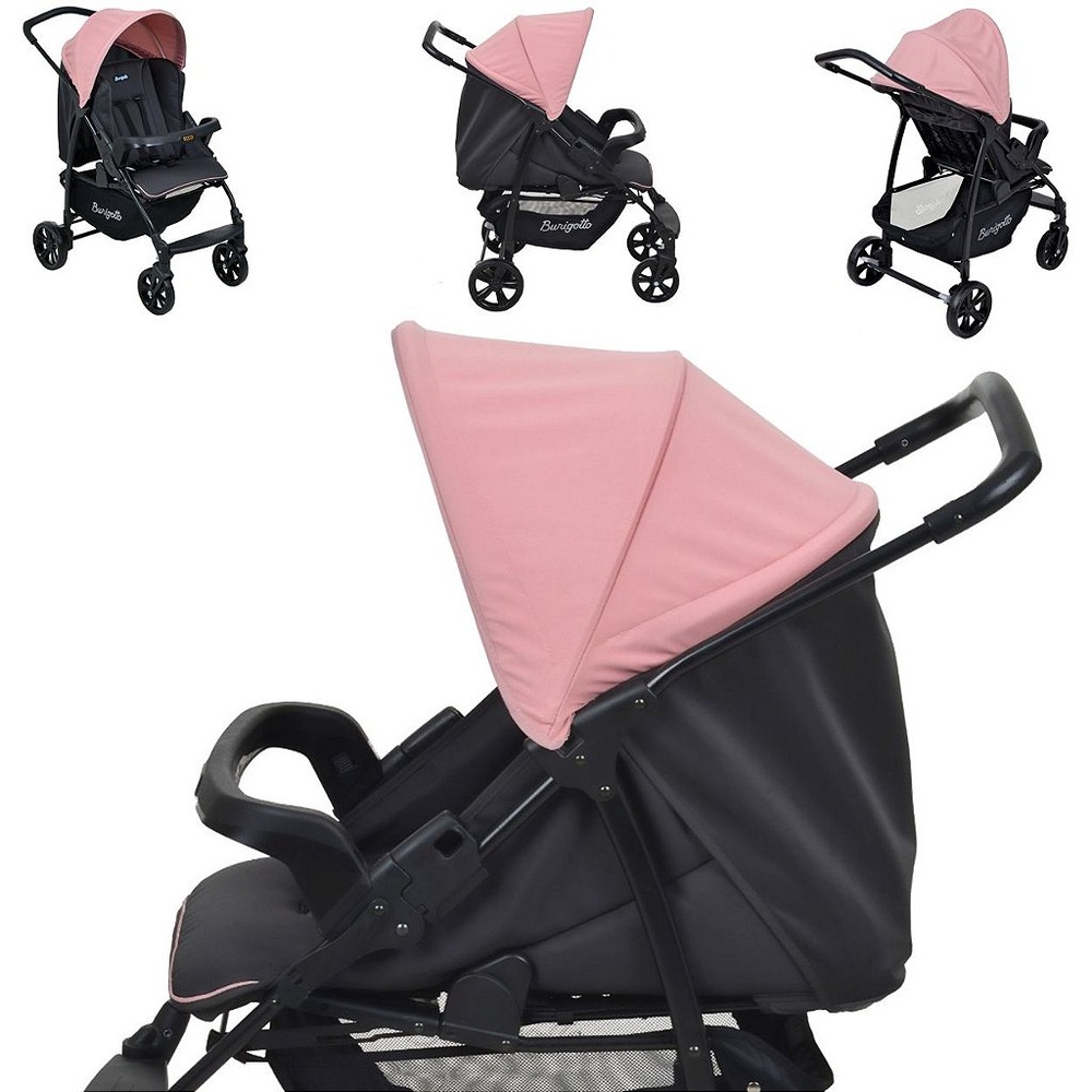 Detalhes do Carrinho de Bebe para Passeio Berço Burigotto Ecco CZ Rosa
