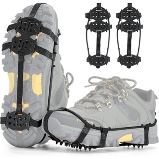 1 Par De 24 Dentes Antiderrapante Crampons De Inverno Garra De Gelo Chuteira De Bota De Neve Corrente Acessórios Para Escalada Ao Ar Livre