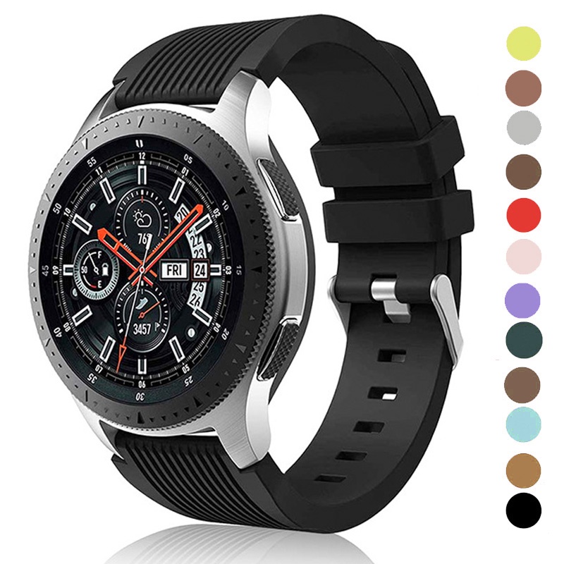 Pulseira De Silicone De 22mm 20mm Para Samsung Galaxy Watch 3 45mm/GT2 46mm/Gear