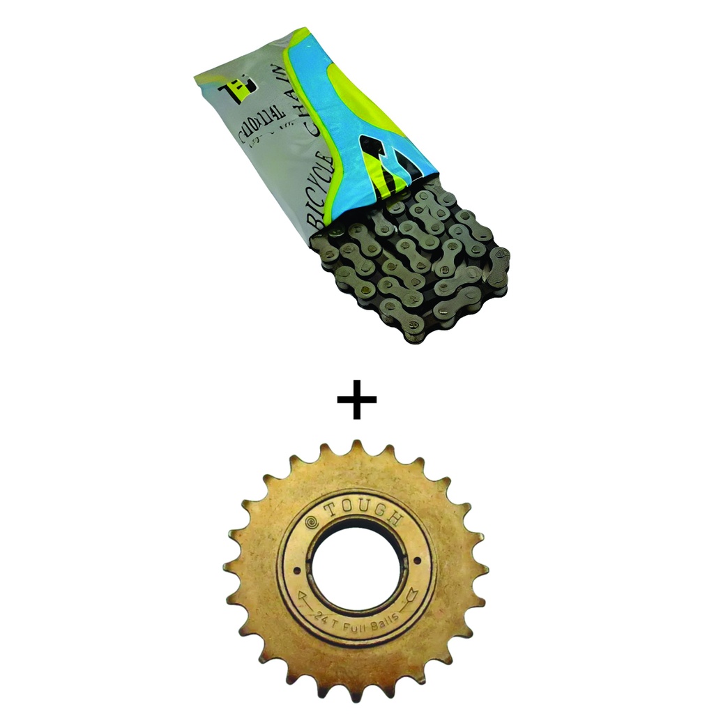 Catraca 24d Catraca Bike Corrente Velocidade Única Kit