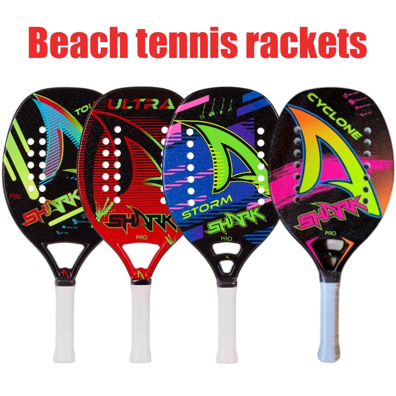 Raquete De Beach Tennis eva Soft Rough Surface Tênis shark+capa ...