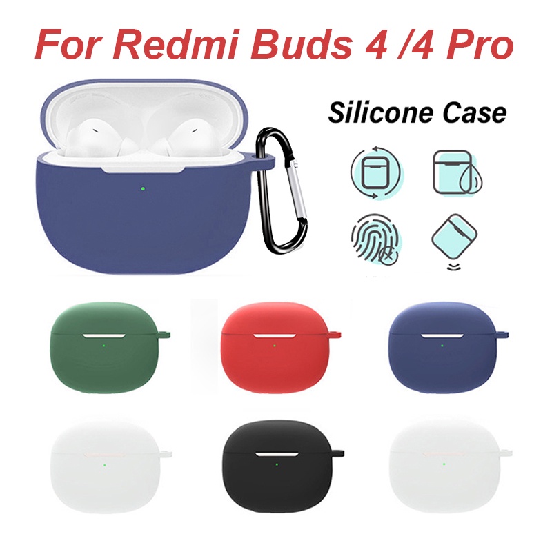 Para Redmi Buds 4/4 Pro Capa De Silicone Fone De Ouvido Pára-Choques À Prova De Choque Com Gancho