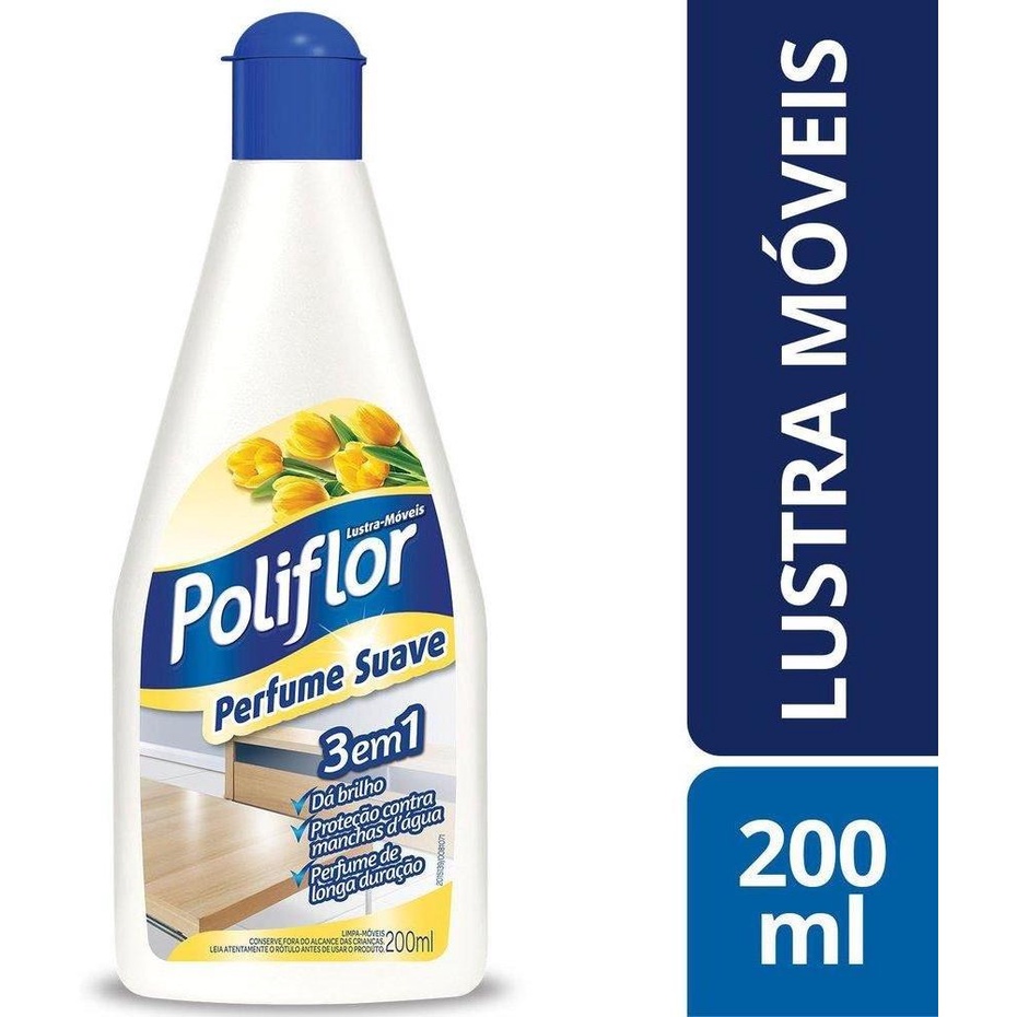 Lustra Móveis Poliflor Perfume Suave 200ml - Home & Living