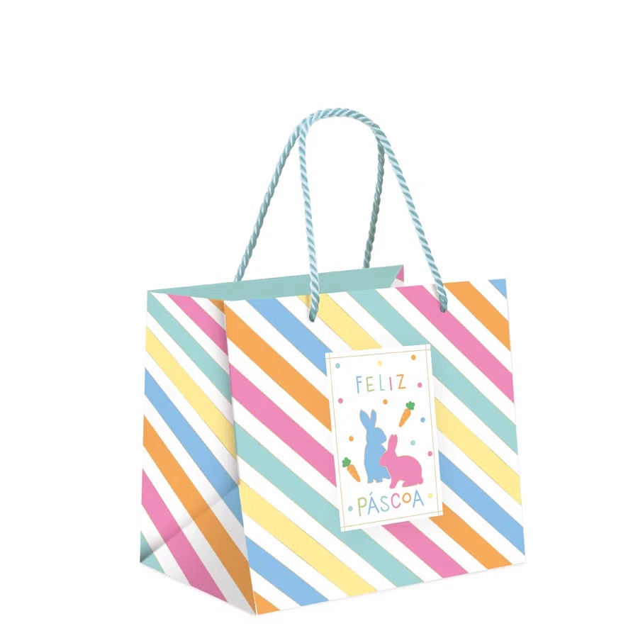 Sacola Premium p Caixa Meio Ovo de 250g a 350g Bliss - 1 unidade - Cromus Páscoa - Rizzo - Stationery