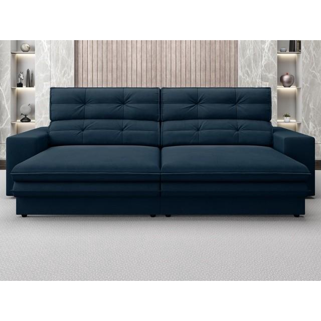 Sofá Pegasus 2,50m Assento Retrátil e Reclinável Velosuede Petróleo - NETSOFAS em Oferta na Shopee