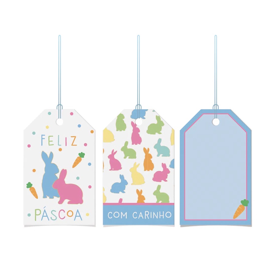 Tags Decorativa Bliss - 5 x 8 cm - 12 unidades - Cromus Páscoa - Rizzo em Oferta na Shopee