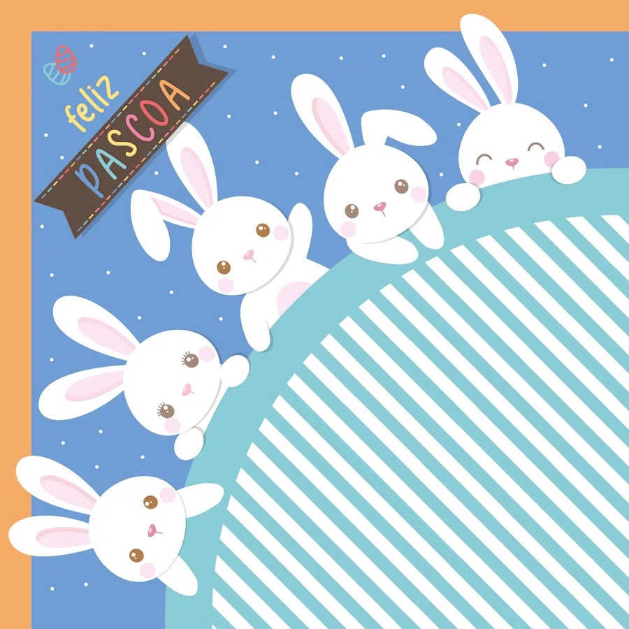 Saco Express 35x35cm para Ovos de 250g a 350g - Luke's Family Azul - 5 unidades - Cromus Páscoa - Rizzo Distribuidora