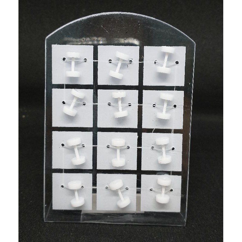 CARTELA alargador  plástico acrílico  rosquear piercing kit 12 unidades unissex