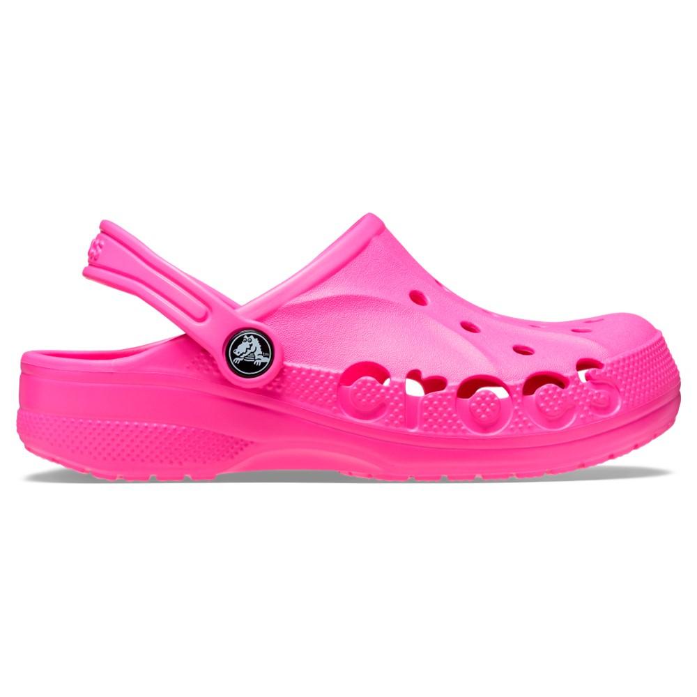 Sandália crocs baya clog kids electric pink em Oferta na Shopee