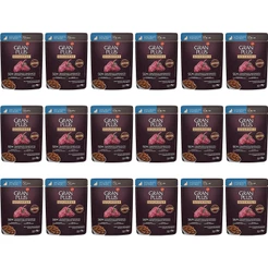 Caixa 18un Ração Úmida Sachê GranPlus Gourmet Gatos Castrados Ovelha 85g