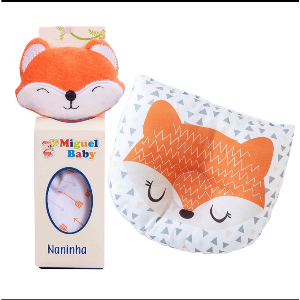 Kit 2 Peças C/Paninho Naninha + Travesseiro Anatômico Para Seu Bebê em Oferta na Shopee