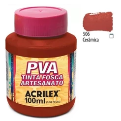 Tinta PVA Artesanato Cerâmica 100ml Acrilex p/Madeira