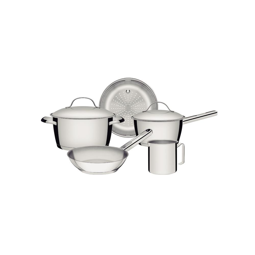 Jogo de Panelas Tramontina Allegra Inox Fundo Triplo 5 Peças em Oferta na Shopee