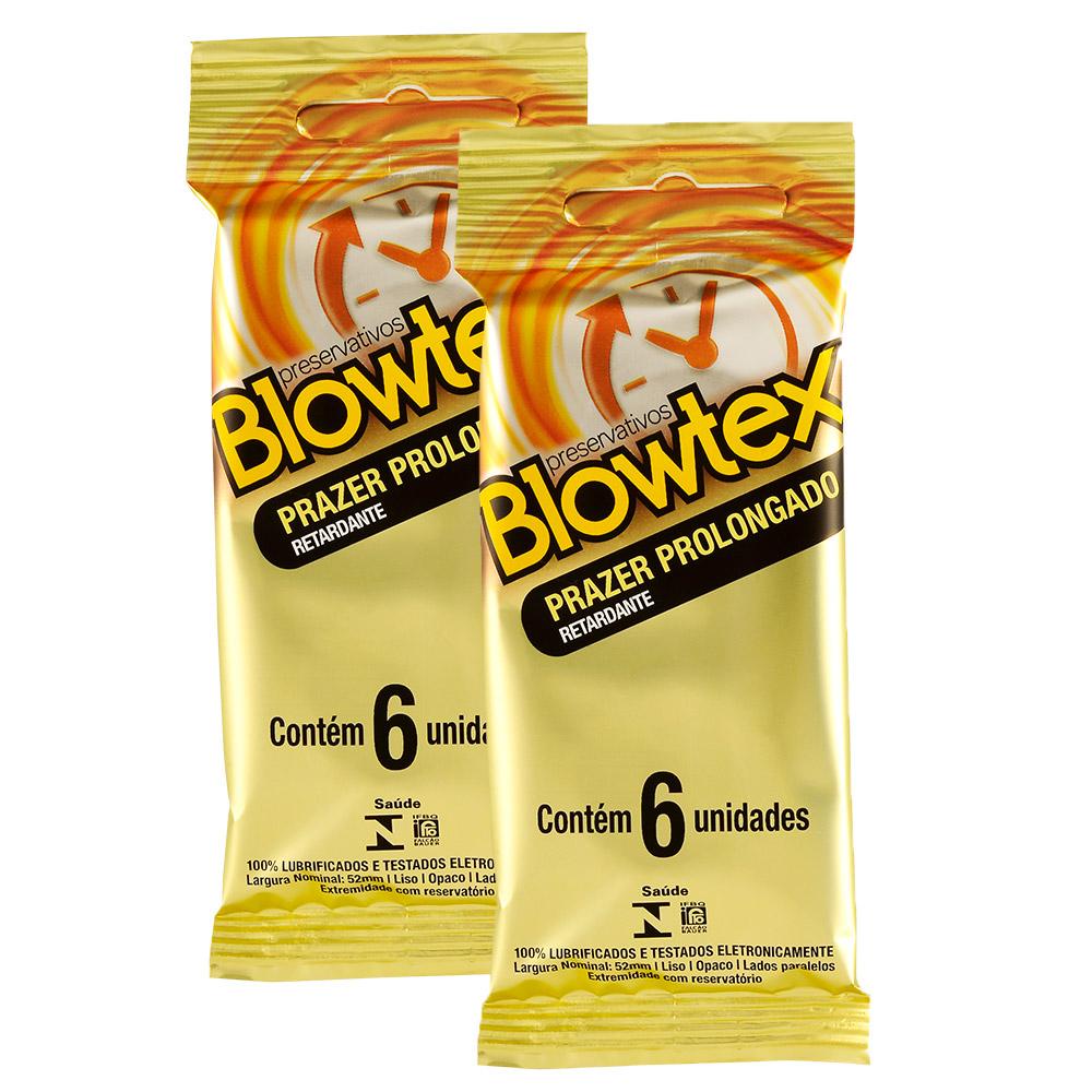 Kit 2 Pacotes Preservativo Blowtex Retardante C/ 6 Unidades em Oferta na Shopee
