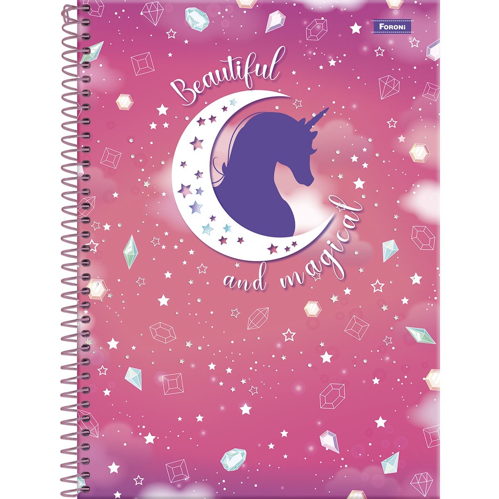 Caderno Universitario Capa Dura 80f 1m Unicornio Shopee Brasil 3459