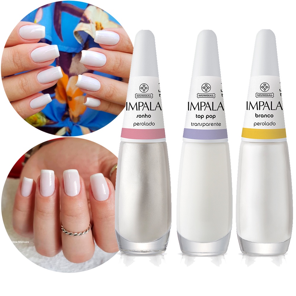 Kit Esmaltes Para Francesinha 3 Unidades Impala 7.5ml | Shopee Brasil